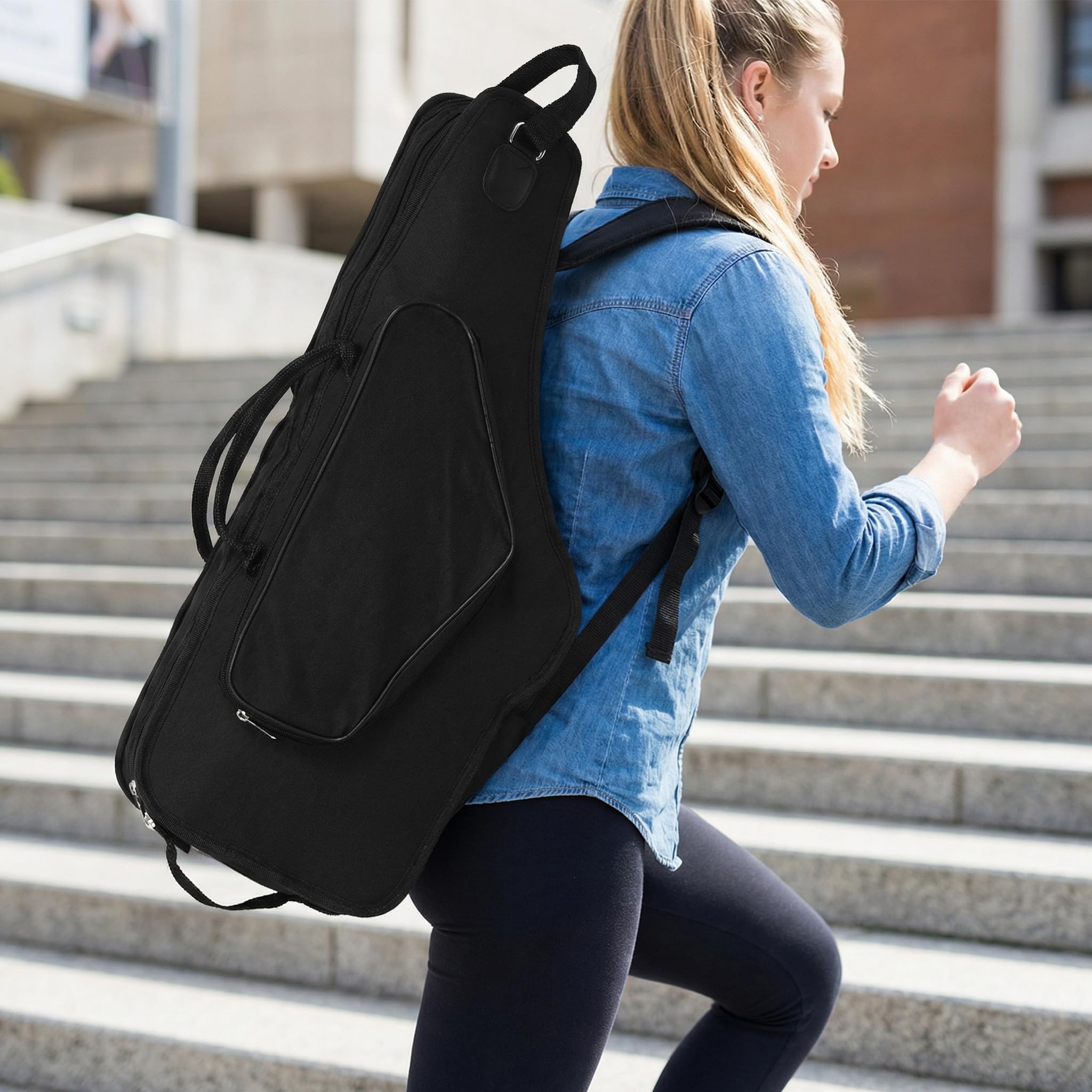 ibasenice Altsaxophon-Tasche 25,12x11,02x2,76 in wasserdicht & stoßfest – Schutz vor Feuchtigkeit und Stößen für Musiker, ideal zum Transport und Aufbewahren unterwegs