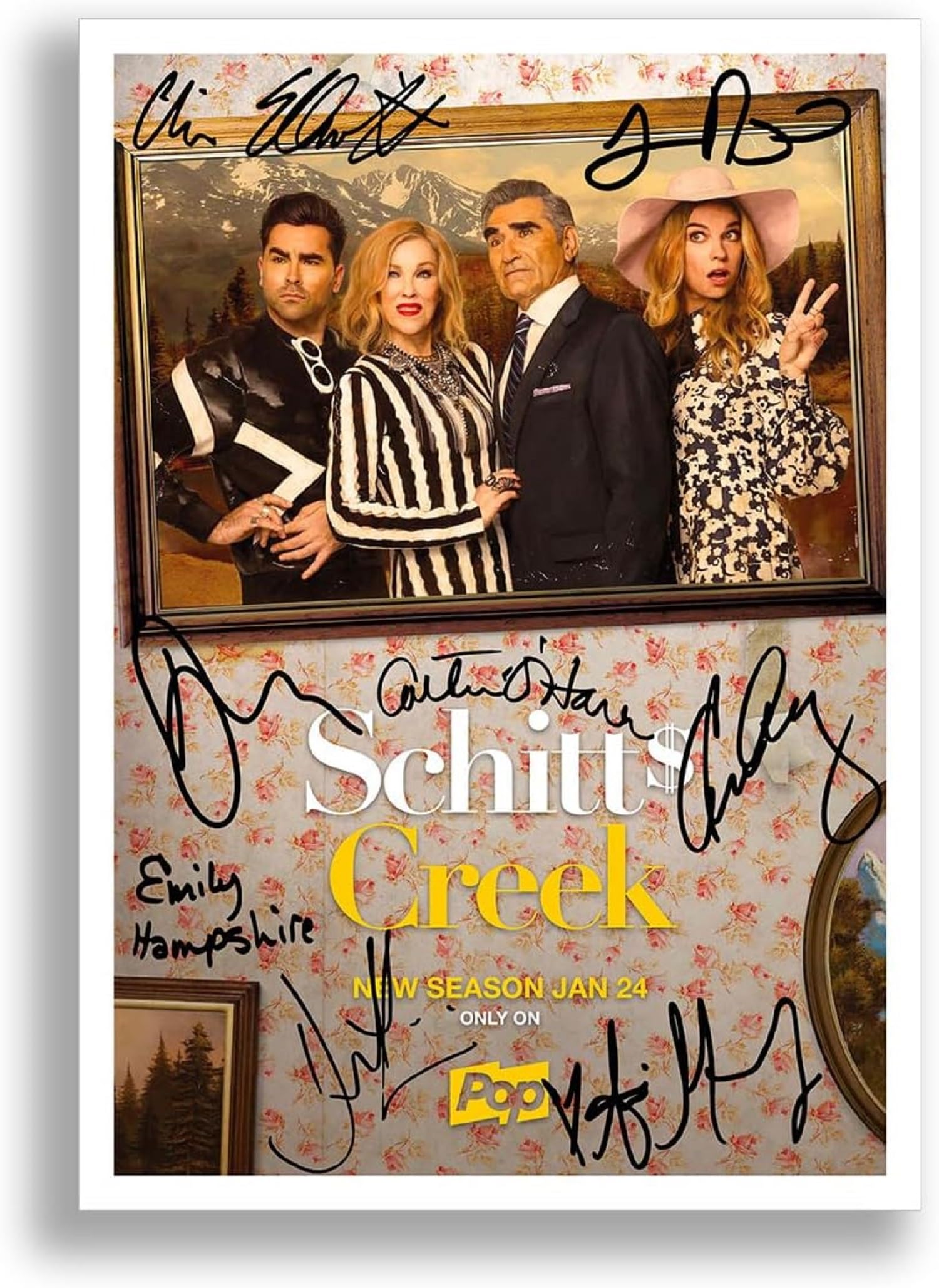 Mounted Gifts A3 Poster Only Schitt's Creek Cast Signed Autograph A4 Poster Photo Print Netflix Tv Show Series Season Framed Memorabilia Gift (A3 Poster Only)