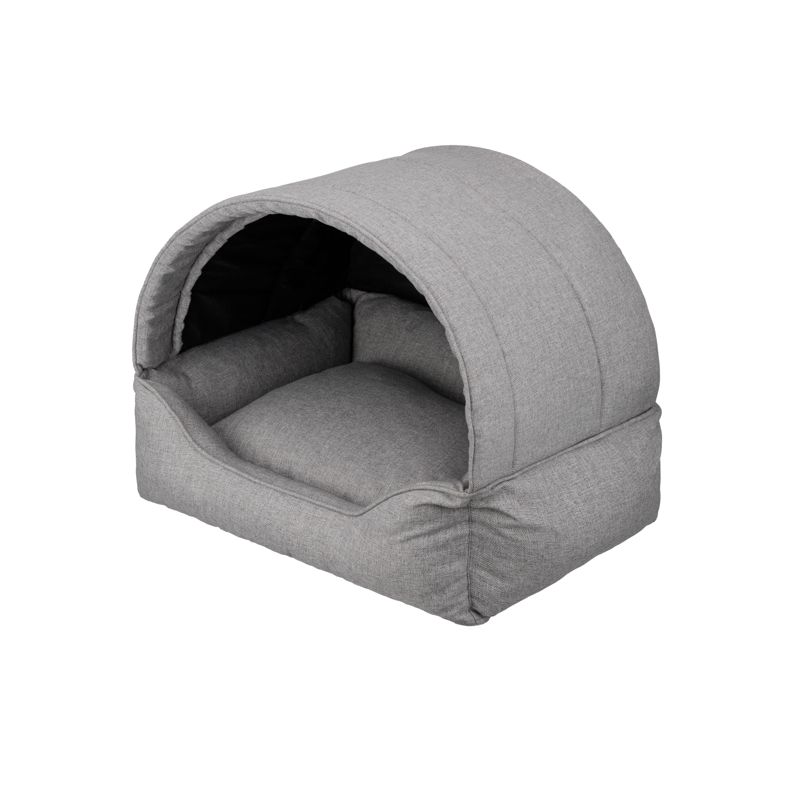 Hundebett & Hundehütte in einem - Hundehaus mit Dach für kleine und mittelgroße Hunde - Hundehöhle - Hundebox - Hundesofa - Bezug abnehmbar & waschbar - stabiles Hundekorb - 60x 47 cm