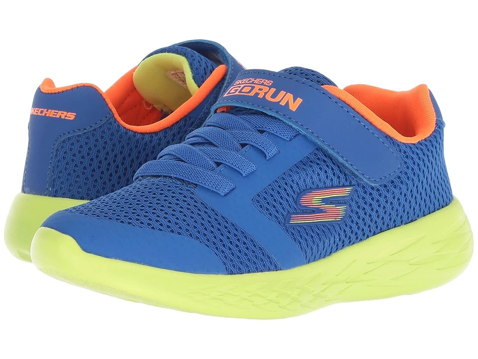 

SKECHERS KIDS Go Run 600 (Little Kid/Big Kid) (Blue/Lime) Boy's Shoes