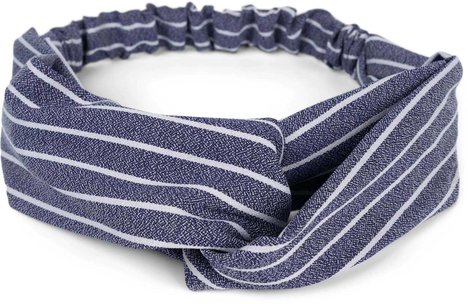 styleBREAKER Haarband Dunkelblau Retro-Streifen mit Twist-Knoten
