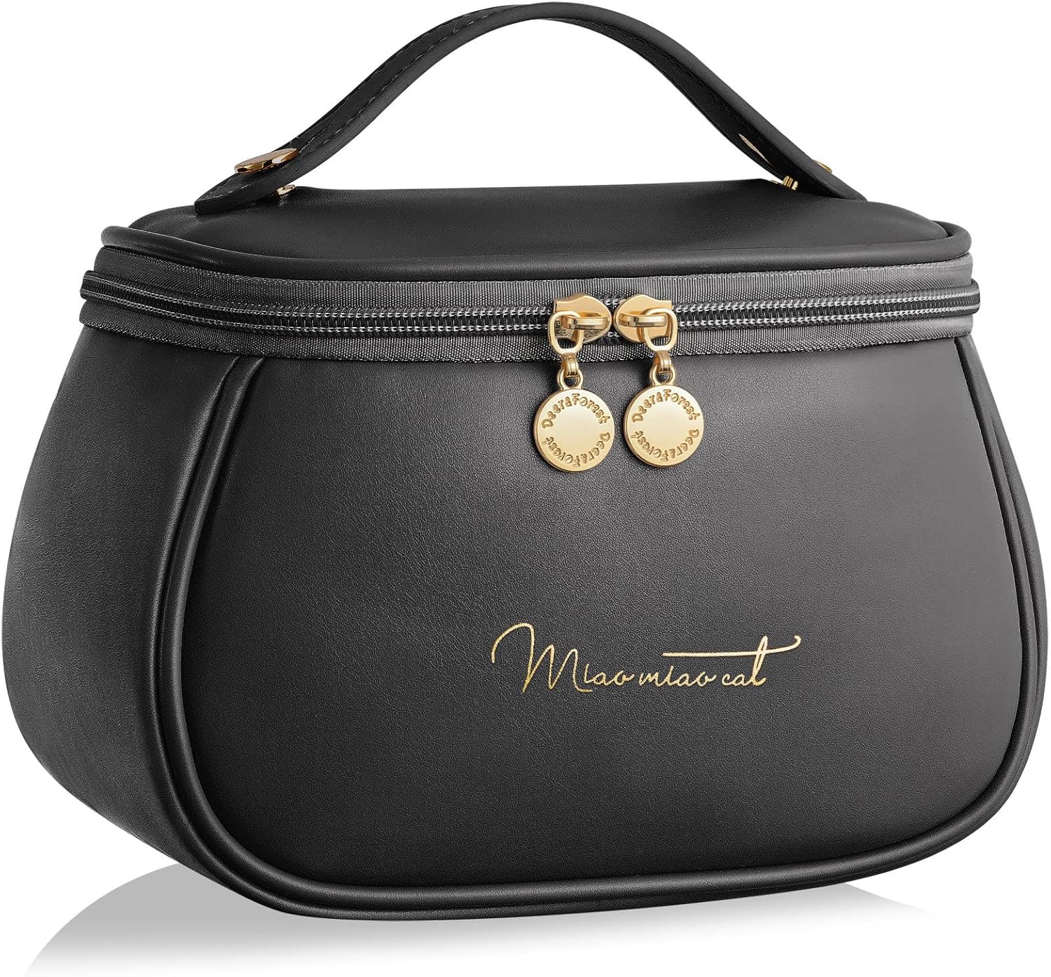 BLUEFATTY Bolsas de cosméticos para mujer, bolsa de maquillaje de viaje de gran capacidad, organizador de maquillaje e, Negro -, Moda Small