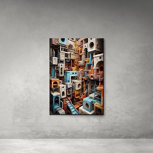 Miniatura 6 de Nature, Plants, boho wall hanging, Minimalist home artwork, Framed Canvas Print Wall Art Abstract Shapes Illustration, orange wall art, wedding