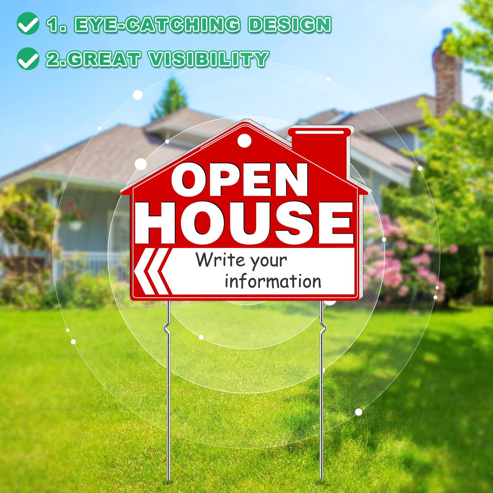 Remiawy Open House Signs for Real Estate, 5 Packs 17