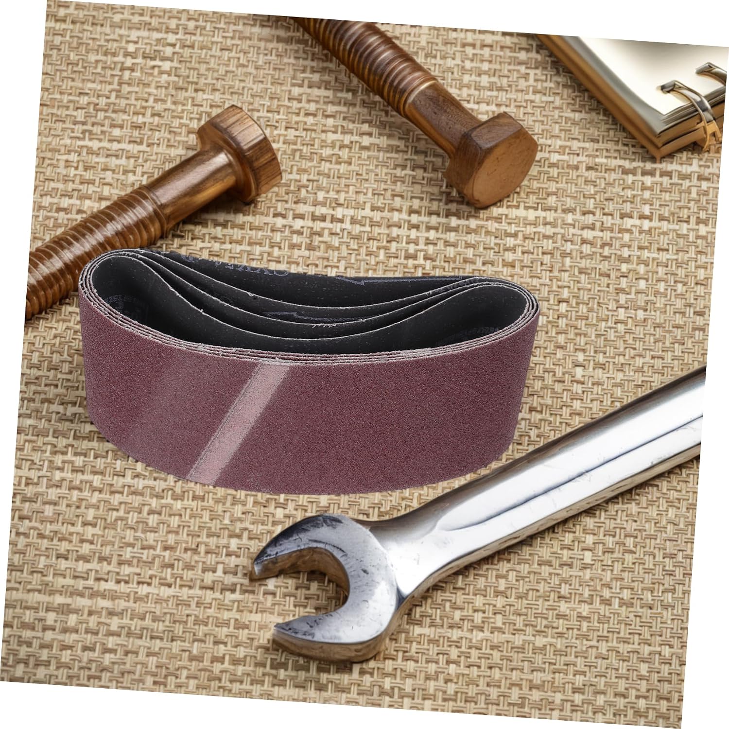 Cabilock 20pcs Sanding Belts for Belt Sander Assorted Grits for Wood Metal Polishing Durable Oxide Abrasive Strips for Efficient Grinding and Quick Replacement