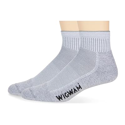 Wigwam Cool Lite Quarter, 2 Pack Crew Cut Socks Shoes Grey