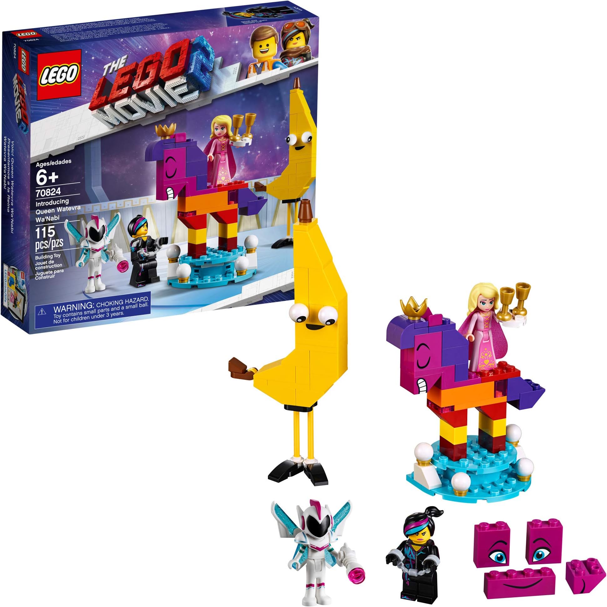 THE LEGO MOVIE 2 Introducing Queen Watevra Wa’Nabi 70824 Build and Play Kit Creative Building Playset for Girls and Boys, 2019 (115 Pieces)