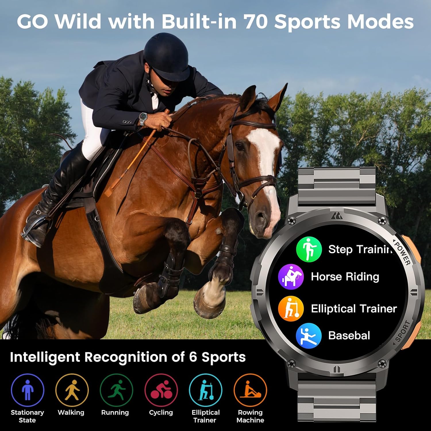 TESOFIT Smartwatch Uomo 1,43 AMOLED Display 60+Giorni Batteria,Orologio Smartwatch Uomo Chiamate e 70 Modalità Sport IP69 Impermeabile,24H Monitor del Sonno per Android Ios(Doppio Cinturino) TESOFIT Smartwatch Uomo 1,43 AMOLED Display 60+Giorni Batteria,Orologio Smartwatch Uomo Chiamate e 70 Modalità Sport IP69 Impermeabile,24H Monitor del Sonno per Android Ios(Doppio Cinturino)