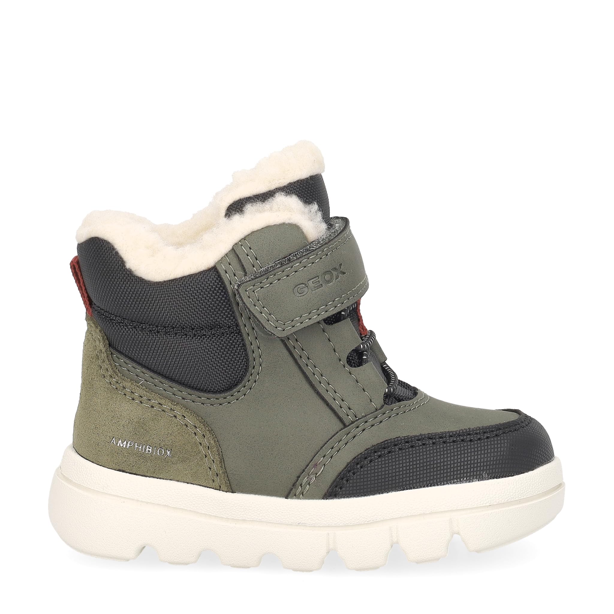 Geox Boys' B Willaboom Boy B Ab Ankle Boot, Dk Green Black, 10 UK