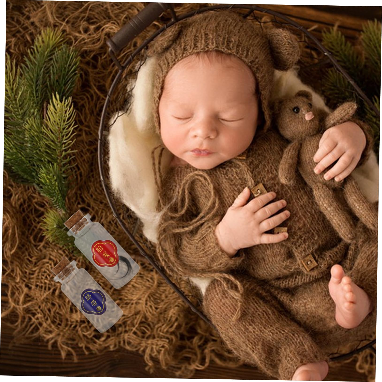 Umbilical Cord Keepsake Box Wooden Baby Lanugo Cord Keepsake Case