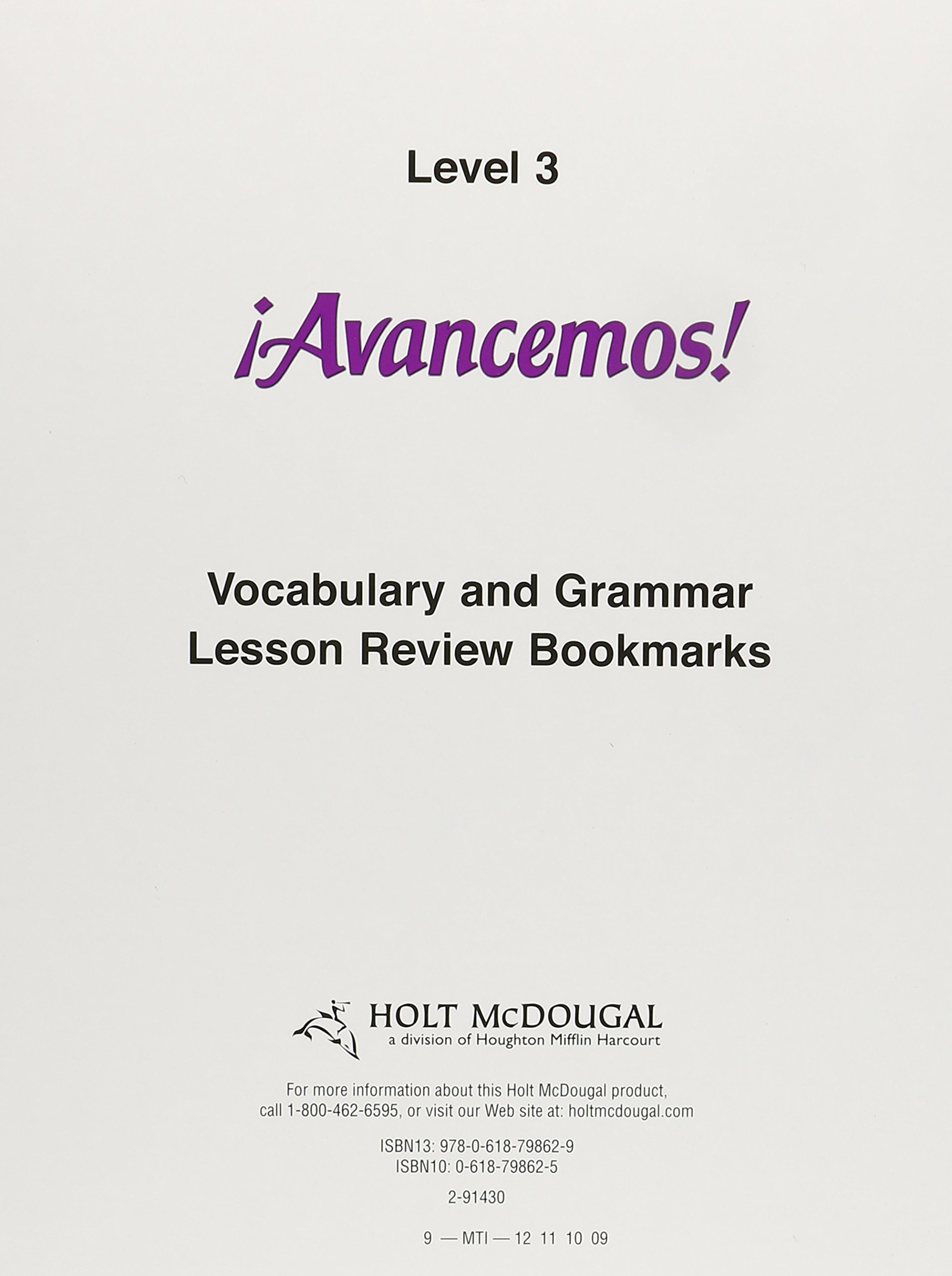 !avancemos!: Cuaderno Para Hispanohablantes (Student Workbook) with Review Bookmarks Level 3 (Spanish Edition) - Image 3