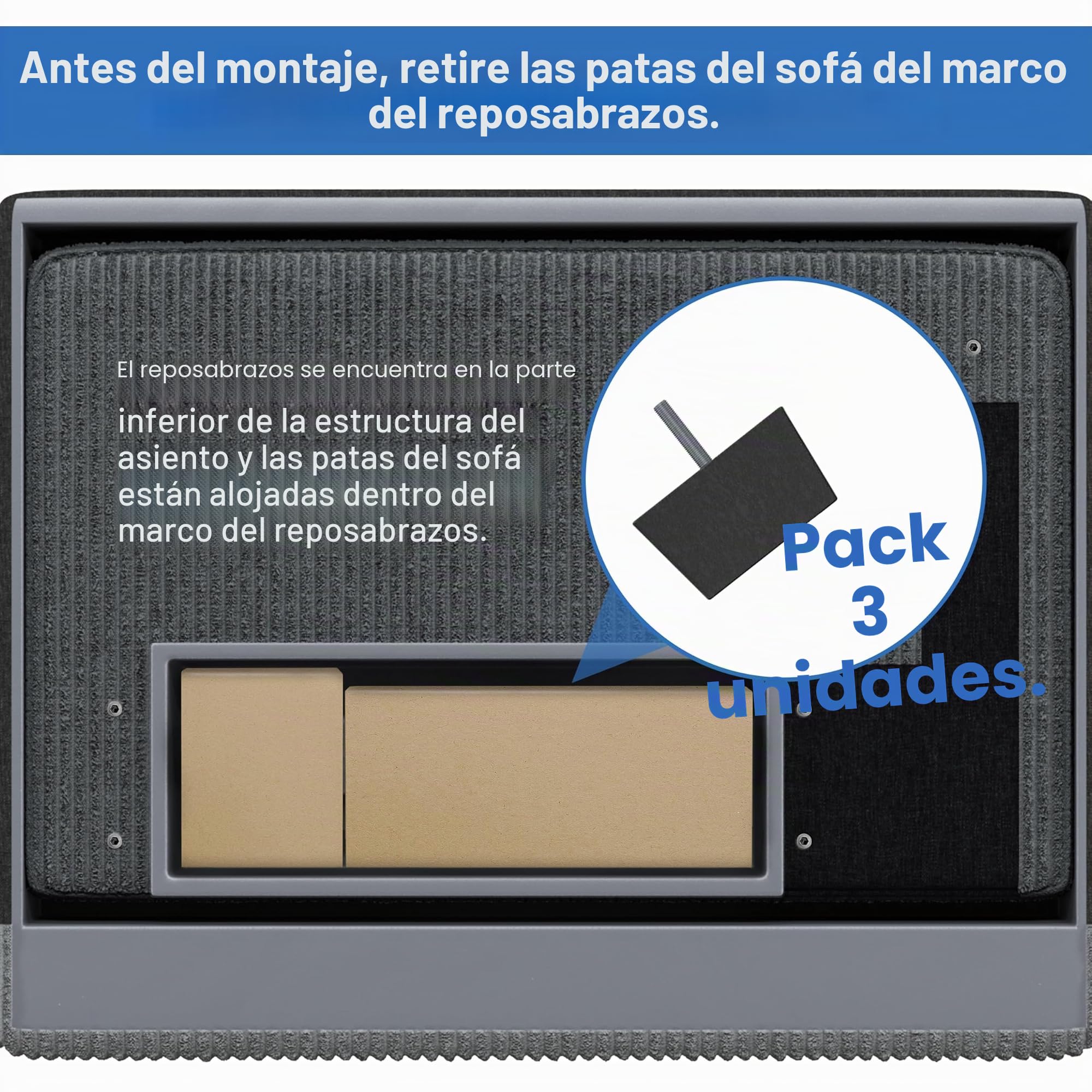 Yaheetech Sofá de 2 Plazas Tapizado de Pana con Cojines Extraíbles Gris | Sofá de 2 Plazas 212 X 81 cm, Capacidad Max Carga 272 KG, Cojines Extraíbles, Estilo Moderno, Bolsa Lateral