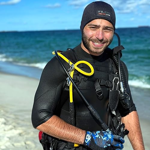 Miniatura 6 de Tilos Gorro ajustable de neopreno recubierto de metal ligero de 0.039 in para surf, surf, kayak, rafting, canoa, esnórquel, natación, sombrero