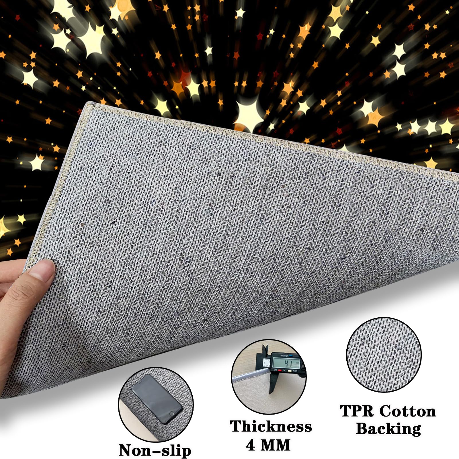 Tappeto Gaming pavimento, Tappetino Salvapavimento Antiscivolo, Tappeto per Sedia Ufficio per per Pavimenti in Legno Duro, Tappetini di Protezione per Pavimento per Parquet e Laminato 100 x 120 cm
