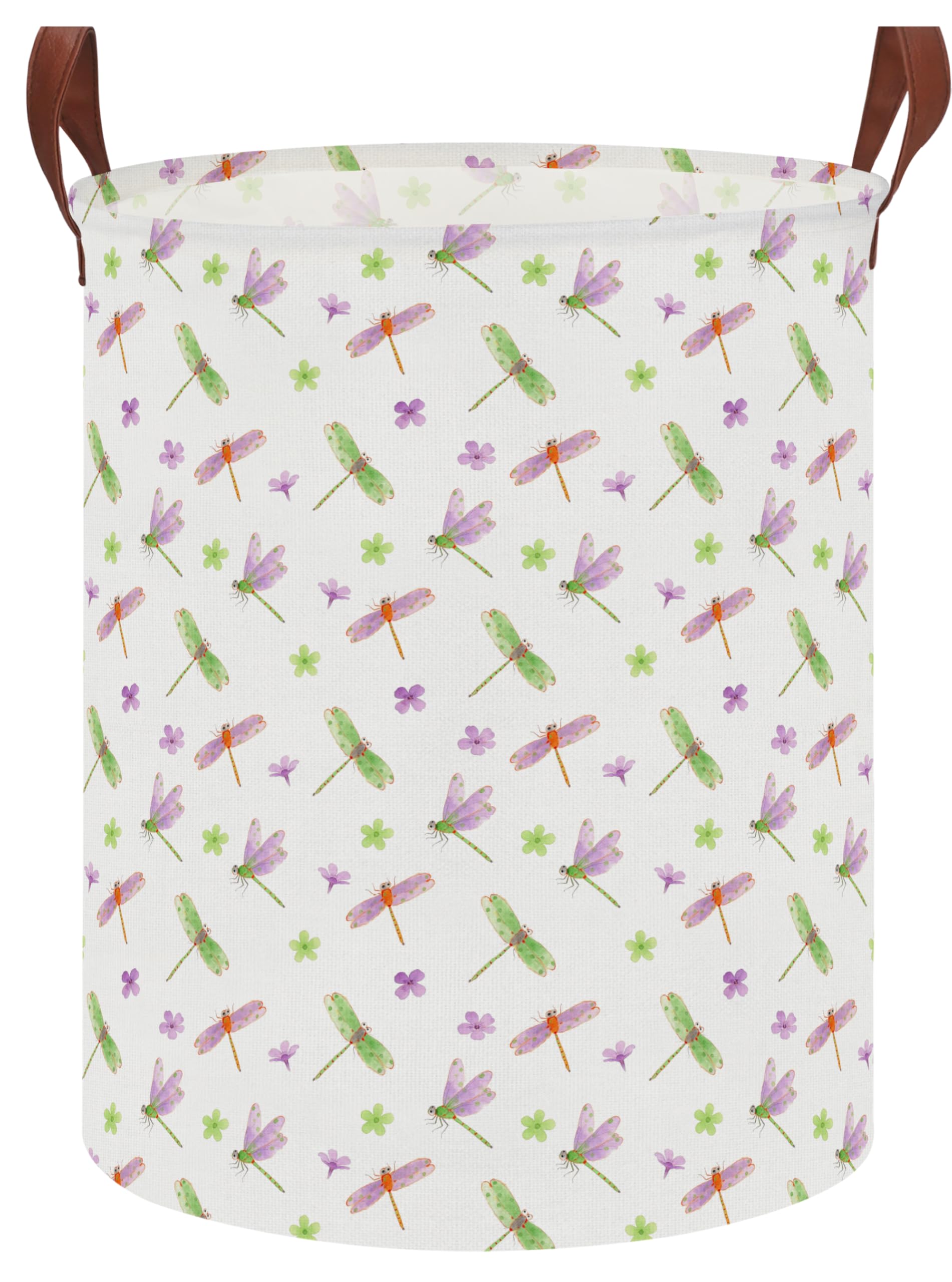 NTAOHAMPER Dragonfly Large Laundry Hamper,Laundry Basket,Baby Nursery Hamper,Waterproof Storage Bin,Clothes Organizer Basket,Room Decor(Dragonfly）