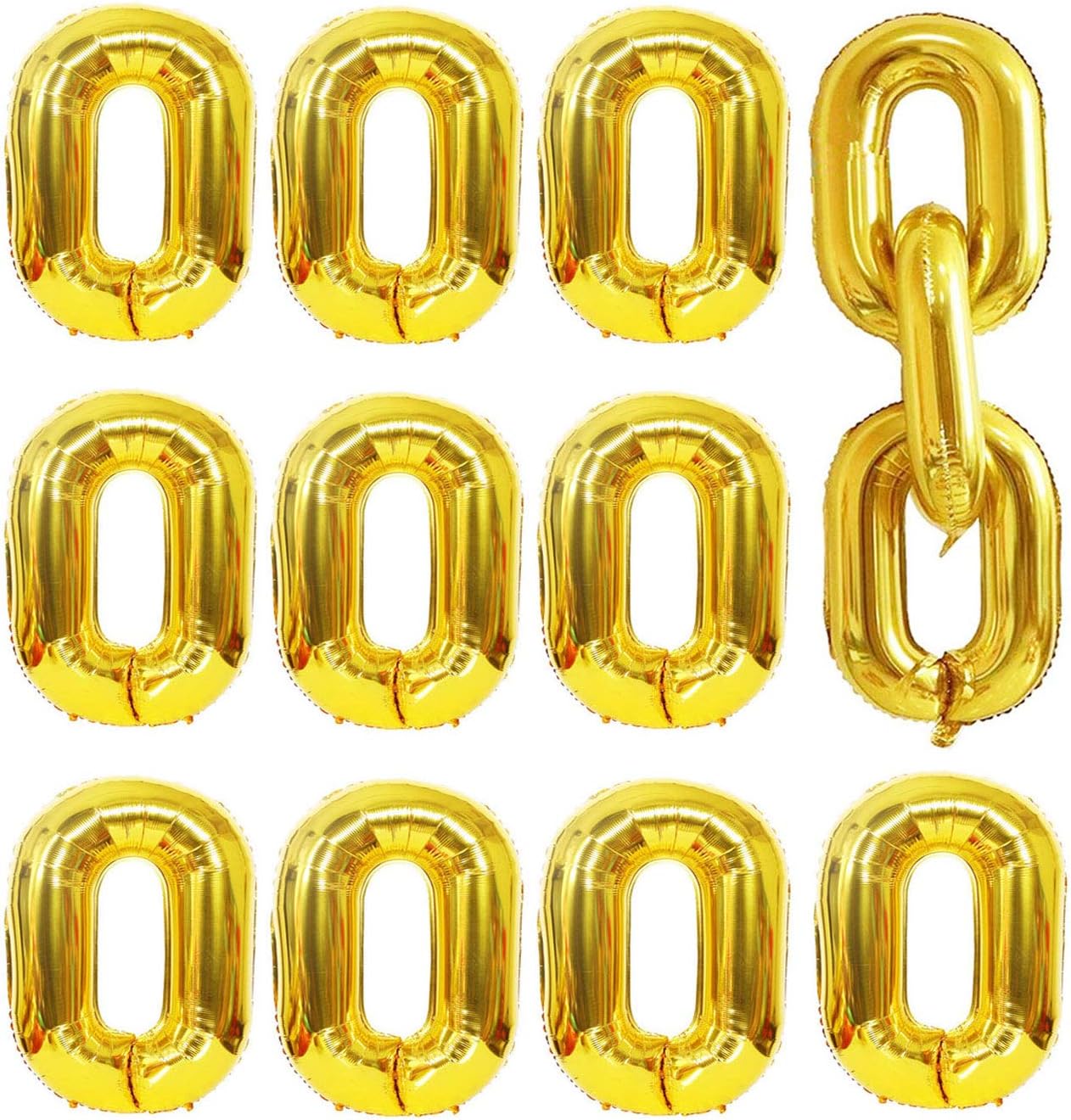 30 Pieces Balloon Links Gold Linking Chains Balloons, 80s