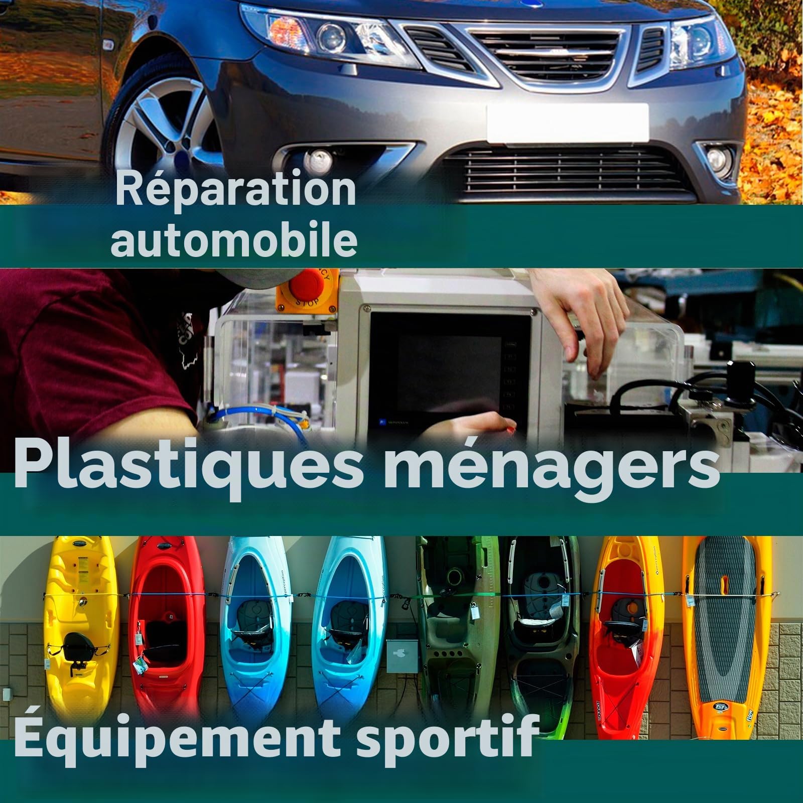 YIHUA 960-IV soudure plastique pour reparation plastique avec témoin lumineux avec embouts 20/20 barres plastiques noires et blanches pour soudeuse plastique réservoir de carburant réparation EU Plug