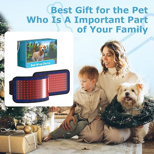 Miniatura 2 de Cinturón de terapia de luz infrarroja roja para aliviar el dolor de mascotas, dispositivo portátil de terapia con láser frío para reparación de