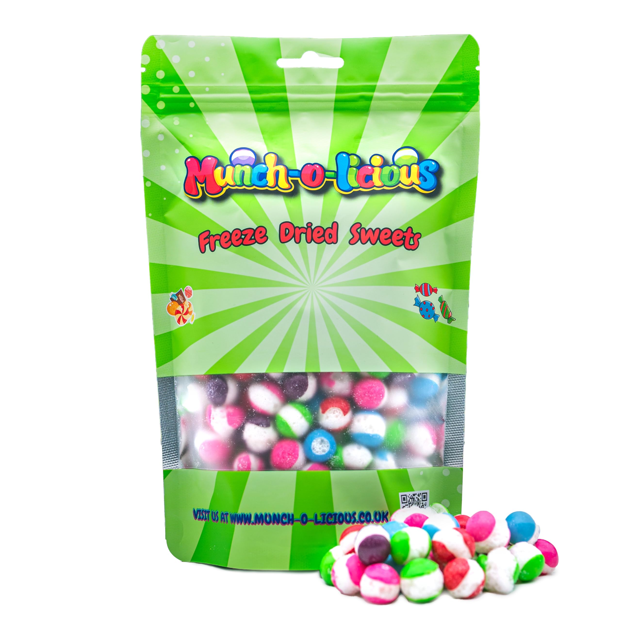 Munch-o-licious Freeze Dried Candy Wild Berry 150g - Vegan Halal Treat - Fun TikTok Gift - Irresistible Freeze Dried Sweets UK - American Sweets for Christmas
