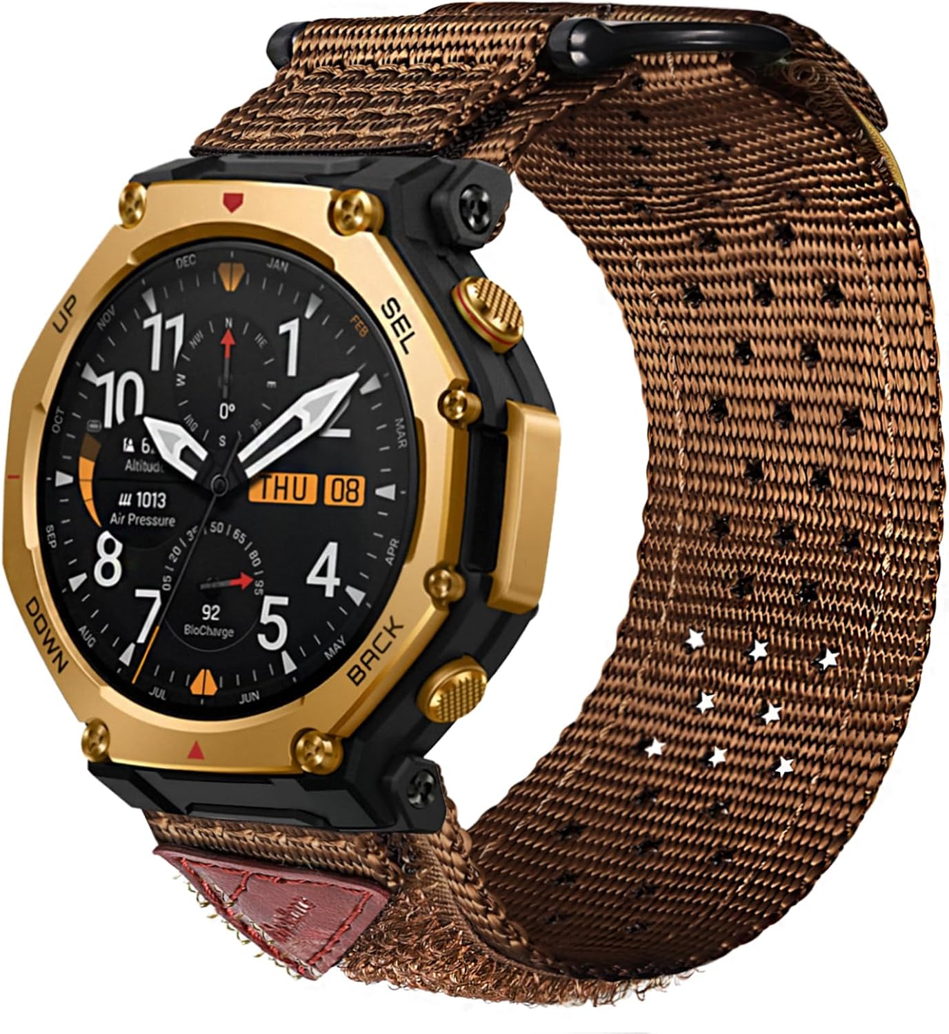 22/20mm Quick-Release Premium Nylon Band Compatible with Amazfit T-Rex 3 Pro 48mm/44mm,Durable Hook & Loop Strap Outdoor Sport Wristband.(NO Fit Amazift T-Rex 3)