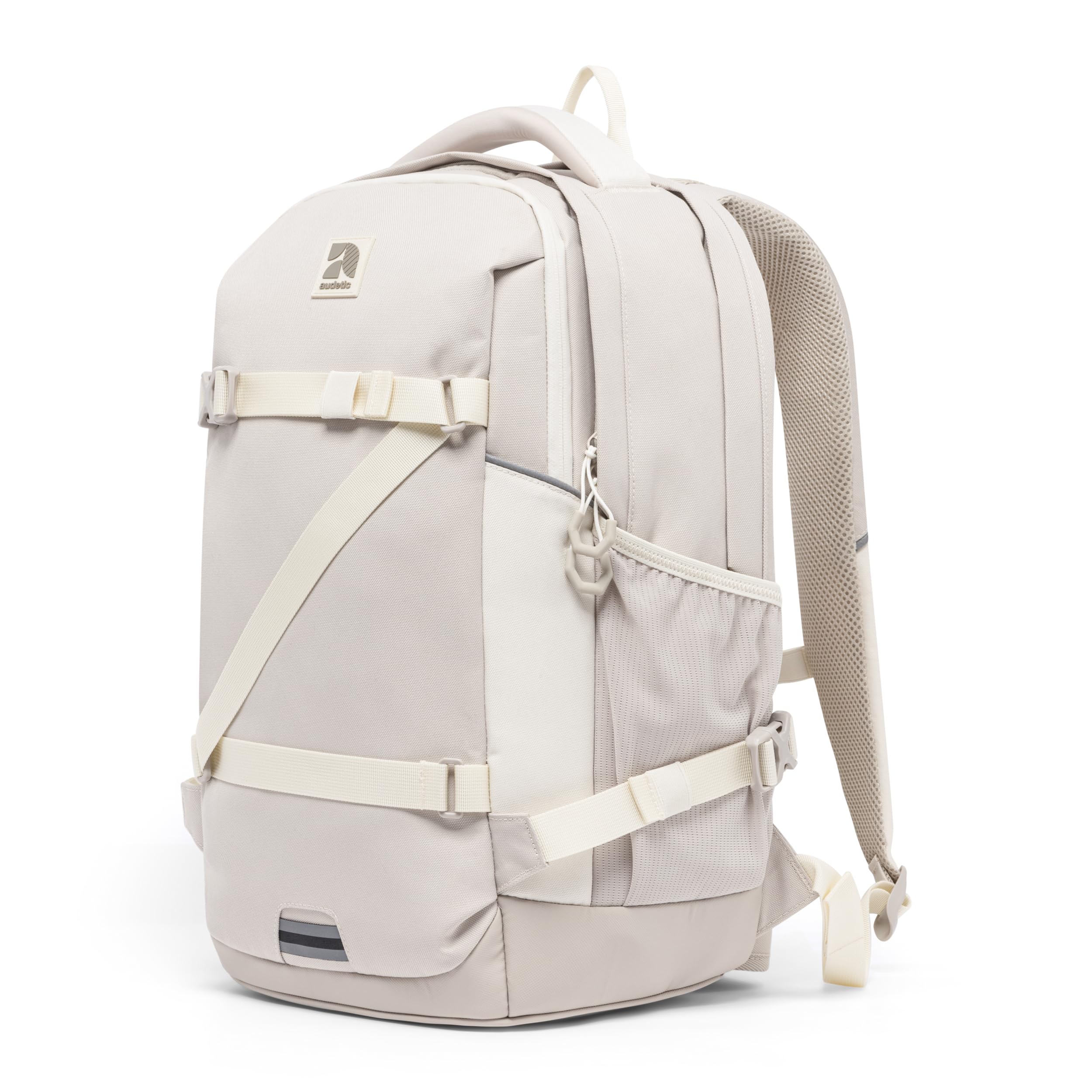 Audetic Zaino Scuola Ragazze Beige - COSMO - Per Scuola, Università, Tempo Libero, Viaggi - Zaino Scuola Media Teenager - In PET riciclato - Idrorepellente