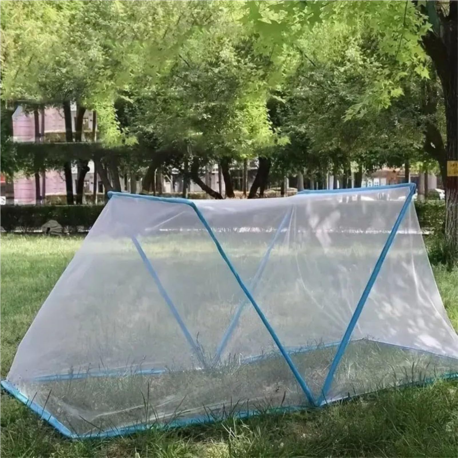 Zanzariera Portatile, zanzariera Pieghevole Senza Installazione, Copertura per Piante Resistente, zanzariere per dormitori per Studenti,Blue (b),65 * 120 * 55cm