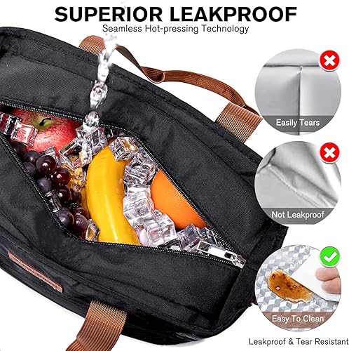 Miniatura 2 de Fresh-flash Bolsa de almuerzo para mujeres y hombres para el trabajo, lonchera grande aislada, bolsa de almuerzo a prueba de fugas, bolsa de