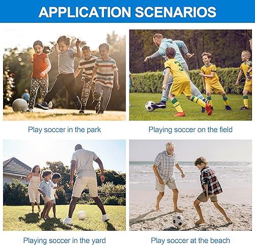 Miniatura 7 de Juego de red de portería de fútbol portátil desplegable para niños o adaults para entrenar y jugar en el patio trasero con funda de transporte,