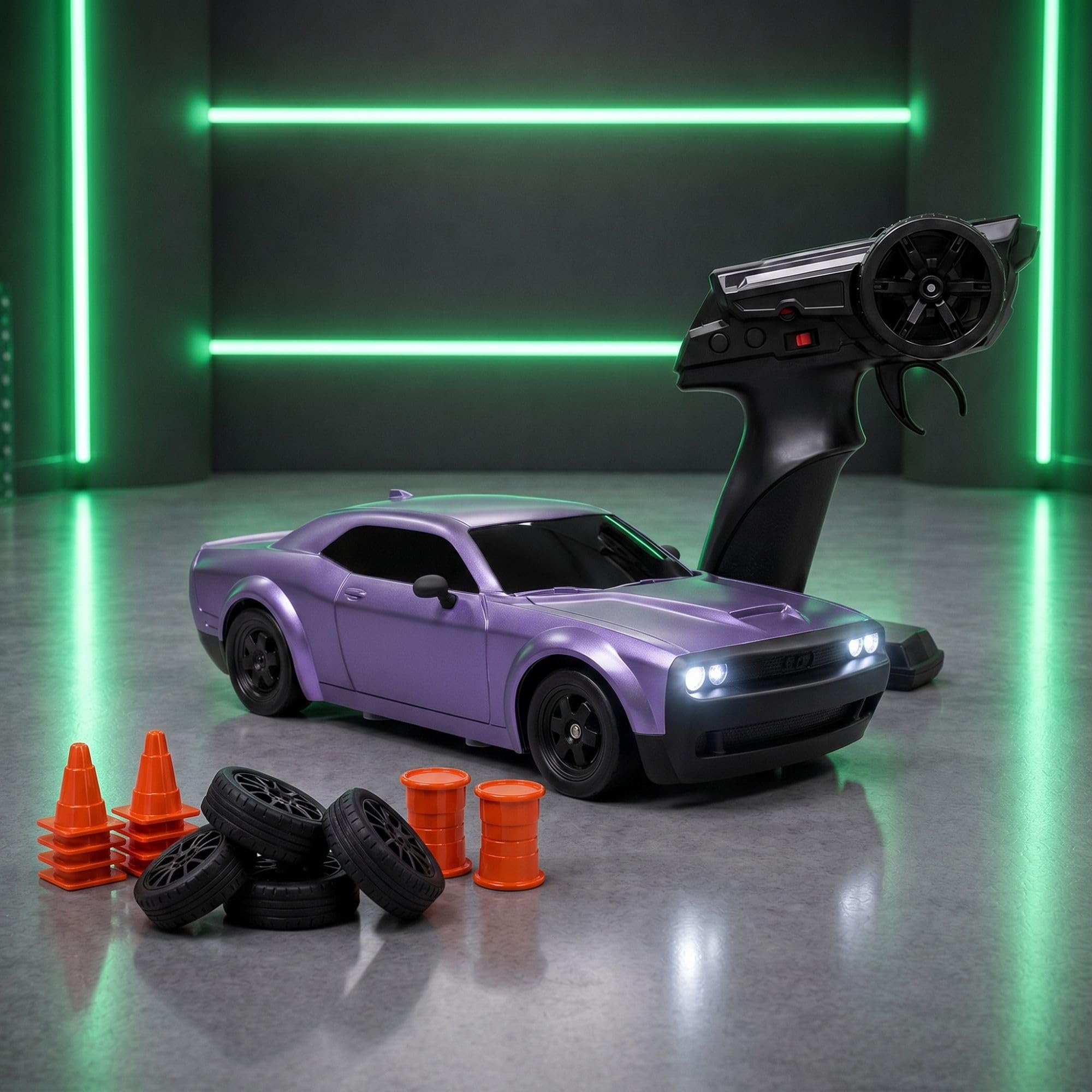 Shadow Remote Control Car | 20Kmph, 2.4Ghz | Rc Drifting Car, Rc Car 4x4, Drift Car Remote Control Range Upto 100m, Race-Ready Build ABS Plastic Body, Multi-Mode LED Lights (Tarmac Purple)-image-39