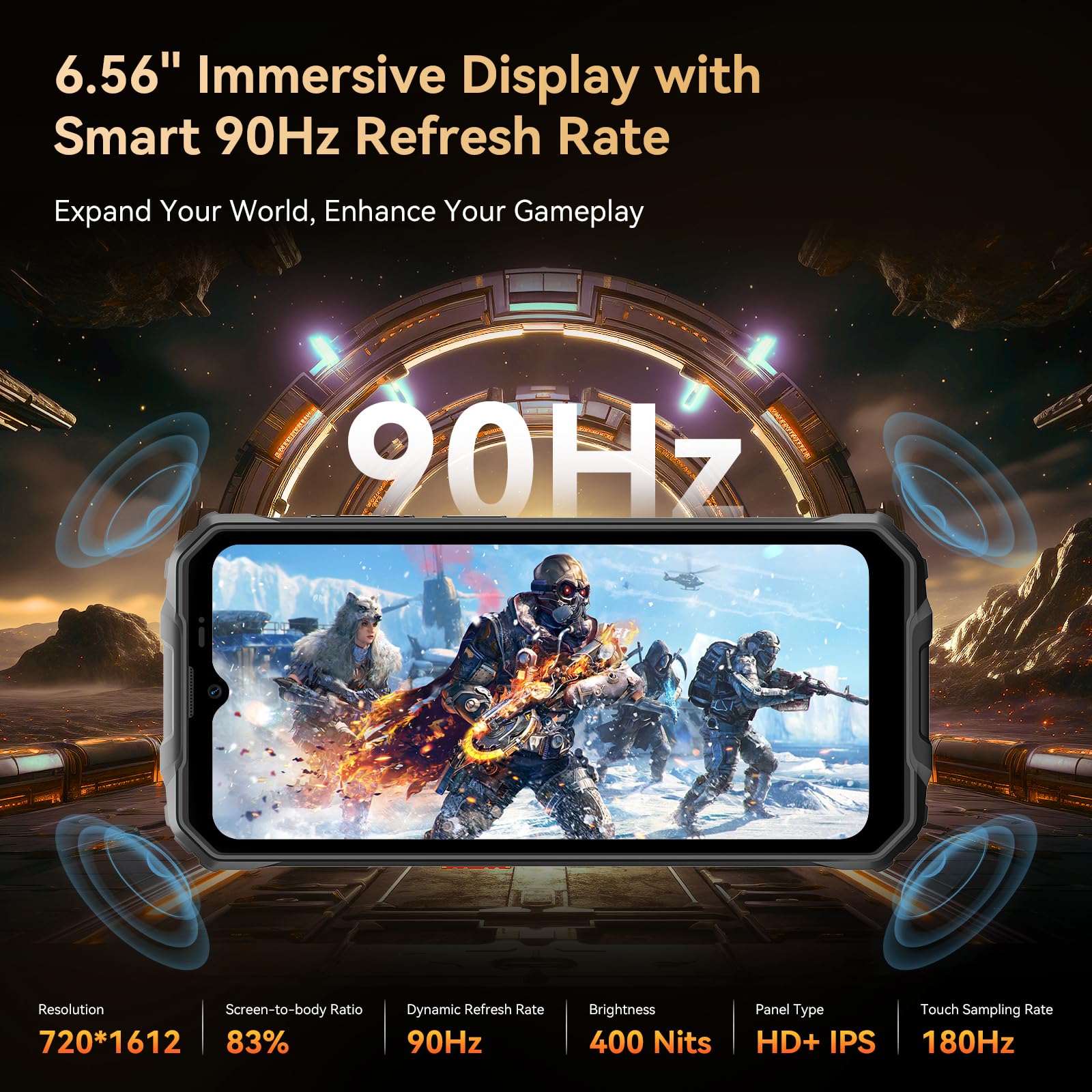 OSCAL MARINE 2 Telefono Indistruttibile 2026 Android 15 Gemini Al 2.0,11000mAh Rugged Smartphone,12GB+64B/2TB Celluare Antiurto, 6.56"'HD+90Hz,AI