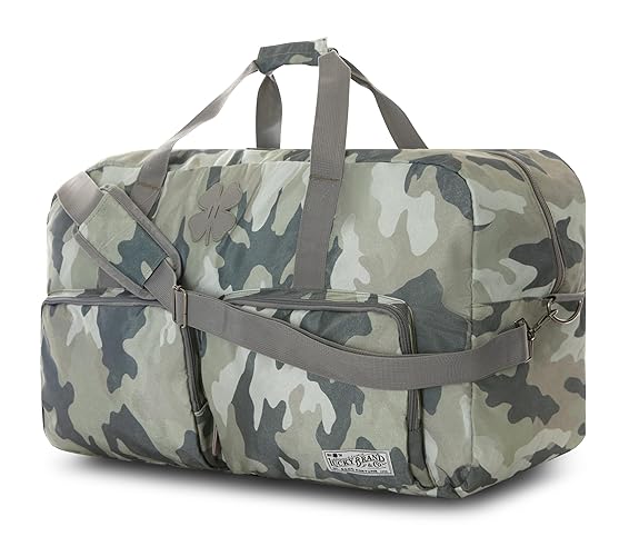 Lucky Travel Duffel Bags 65L, Gym Bag, Travel Bag & Large Duffle Bag for Men, Foldable Overnight Weekender Bags for Women & Men with Adjustable Shoulder Strap, Camo - 65L - Camo