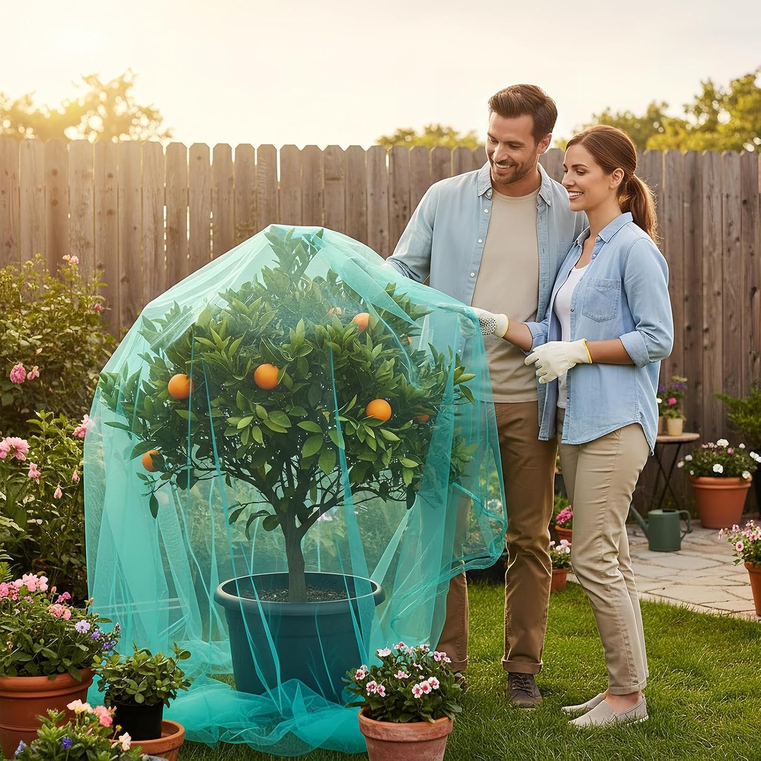 Garden Net,Reusable Protection Protector Cover - Garden Plant Netting | for Gardeners Family Friends Beginner Vegetable Flower Outdoor Indoor
