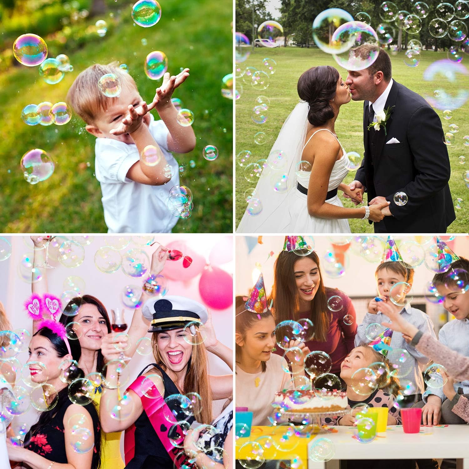 Victostar Bubble Machine, Automatic Bubble Machine for Kids with Bubbles Solutions (17 oz Total) Bubble Blowing for Outdoor Indoor