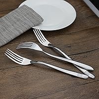 Vista 6 de Begale Tenedores de postre de acero inoxidable de 12 piezas, 6.8 pulgadas