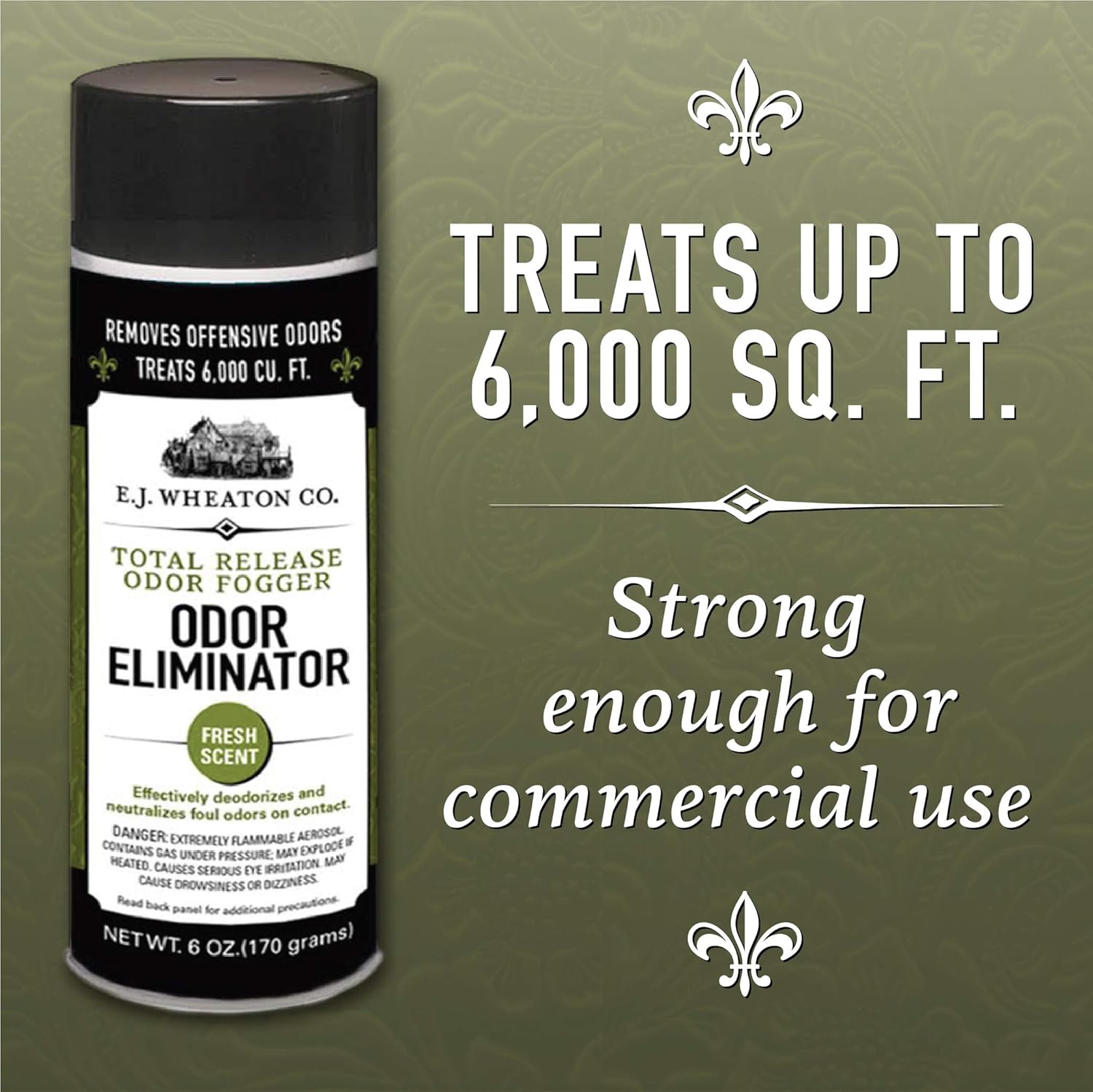 E.J. Wheaton Odor Eliminator, Total Release Odor Fogger, 3 Pack, Effectively Deodorizes and Neutralizes Foul Odors on Contact, Fresh Scent (6 OZ)