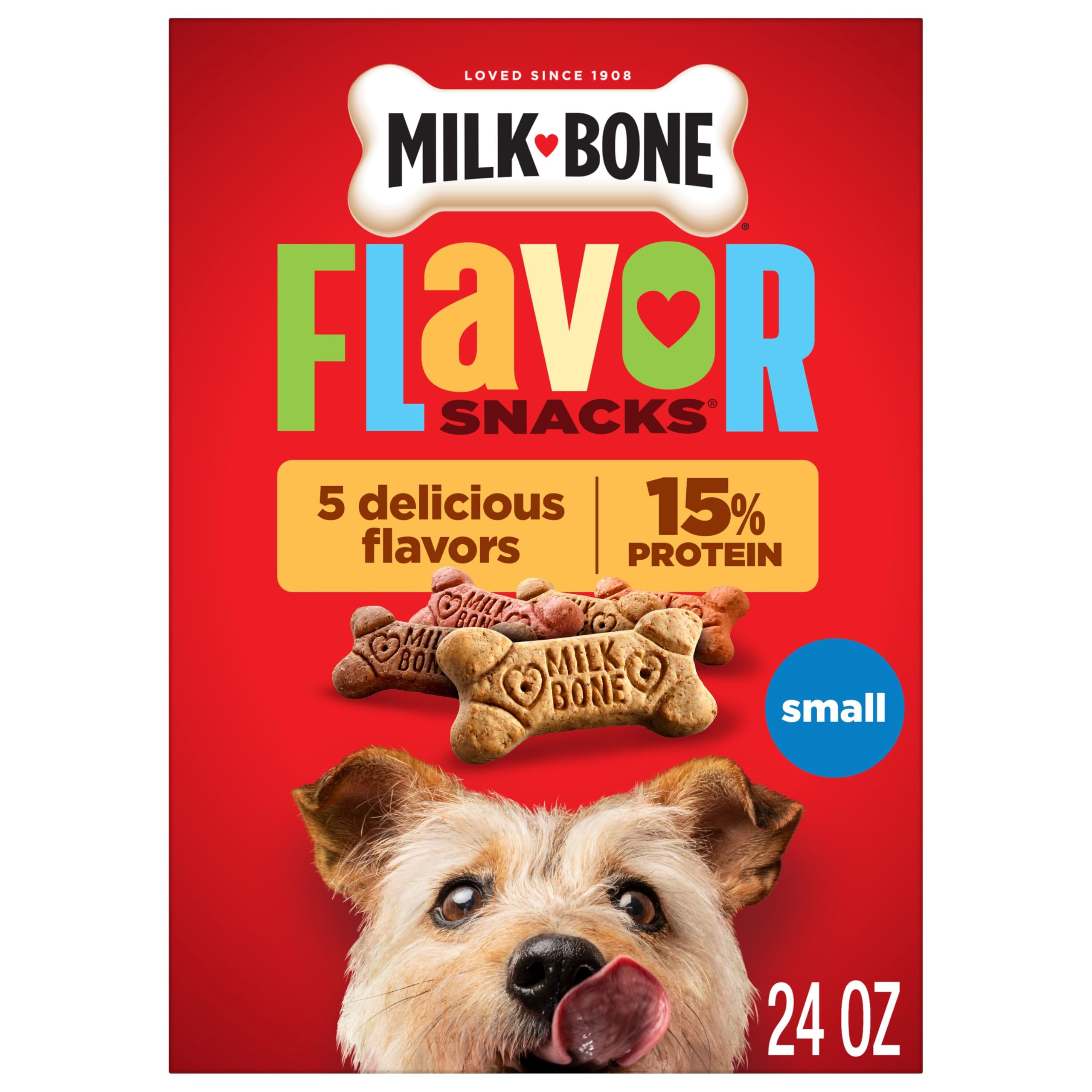 Milk-Bone Flavor Snacks, Small Dog Treats, 24 Oz.