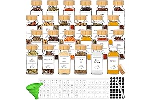 Keketin 6oz Spice Jars with Bamboo Lids: The Perfect Kitchen Companion