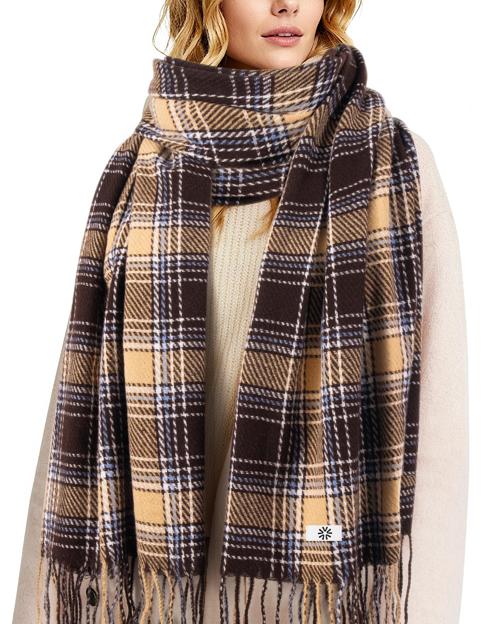 Photo 1 of **2 SCARVES**Teqihat Winter Women's Scarf Long Colorful Checkered Scarf Warm and Loose Winter and Autumn Blanket Shawl Gift