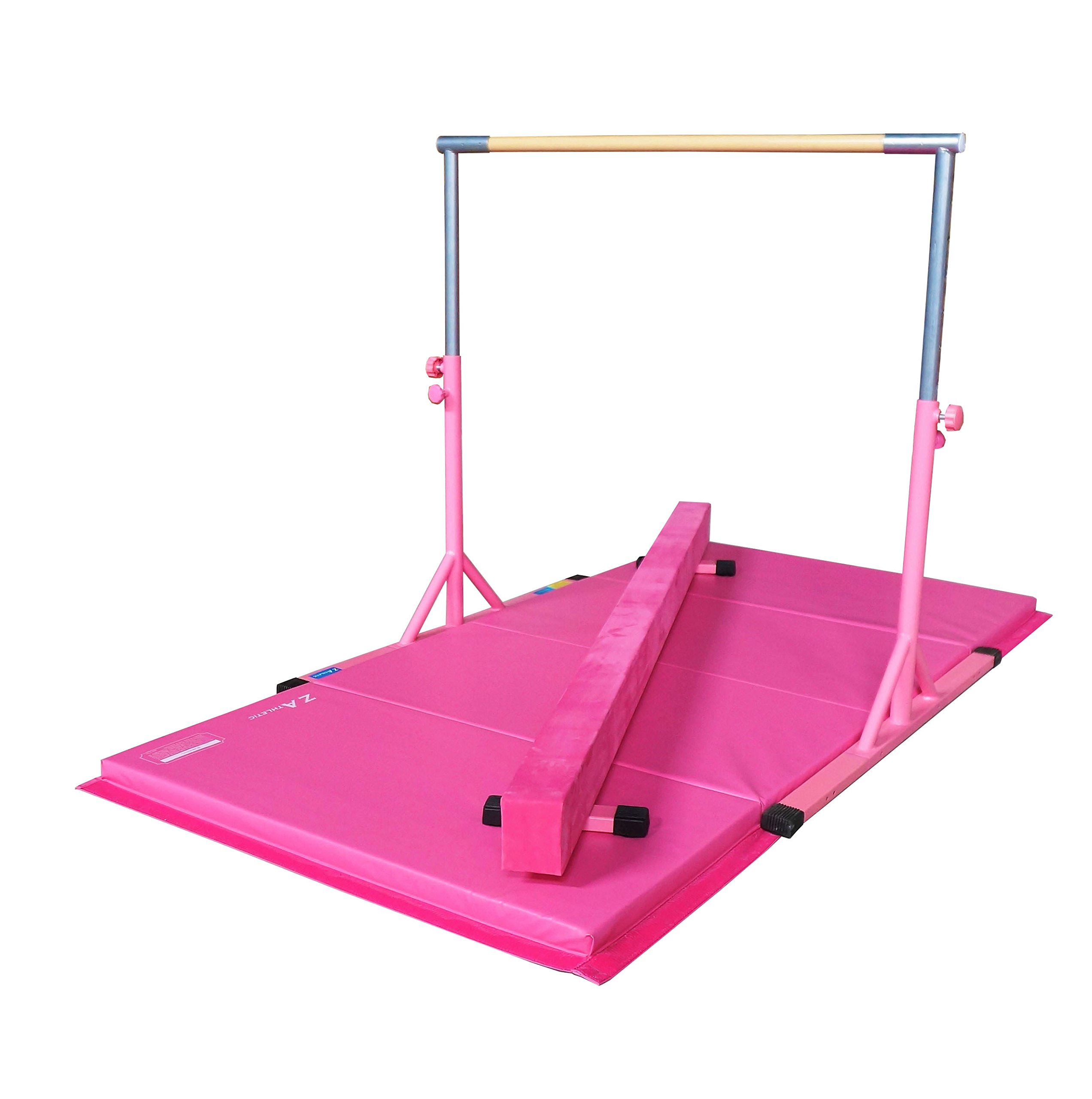 Buy Z Athletic Adjustable Kip Bar, 4ft x 8ft x 2in Gym Mat and Off