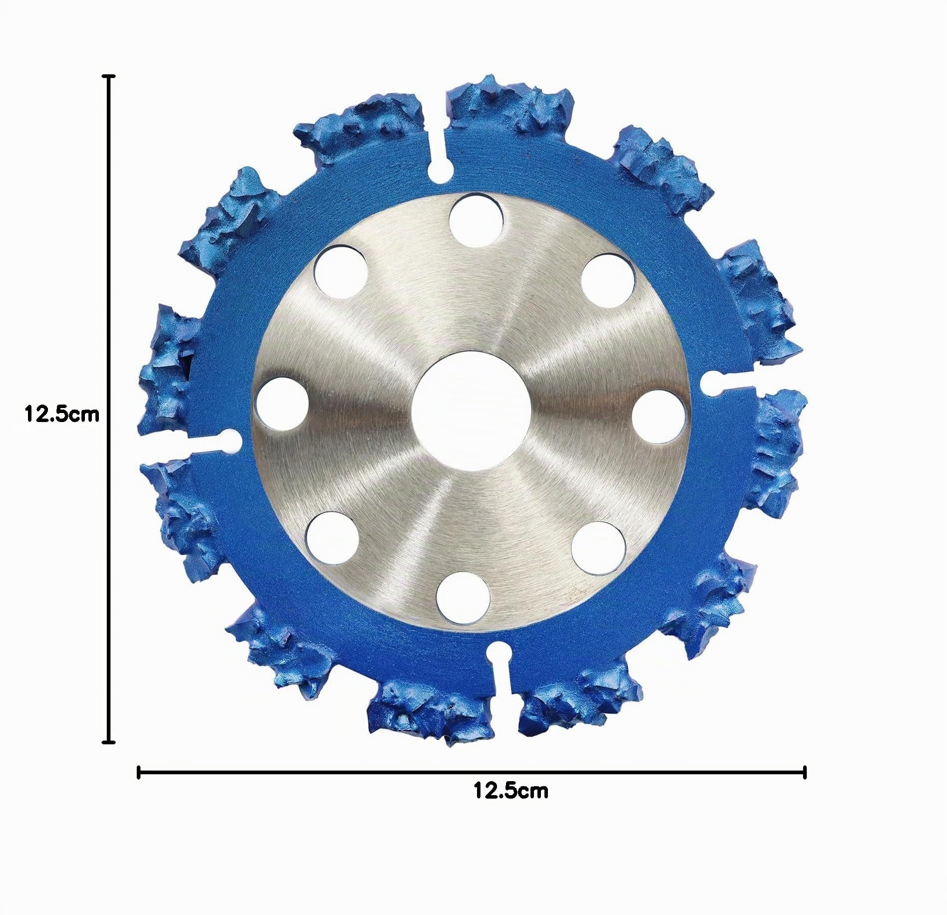 Lama da taglio multiuso, 125 mm, disco da taglio in metallo duro, 22,23/15,875 mm, per tronchi, radici, legno, gomma solida, plastica