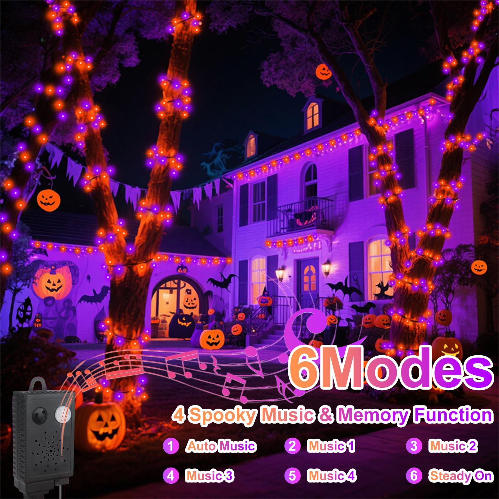 Snapklik.com : Echosari Connectable 400 LED Halloween String Lights