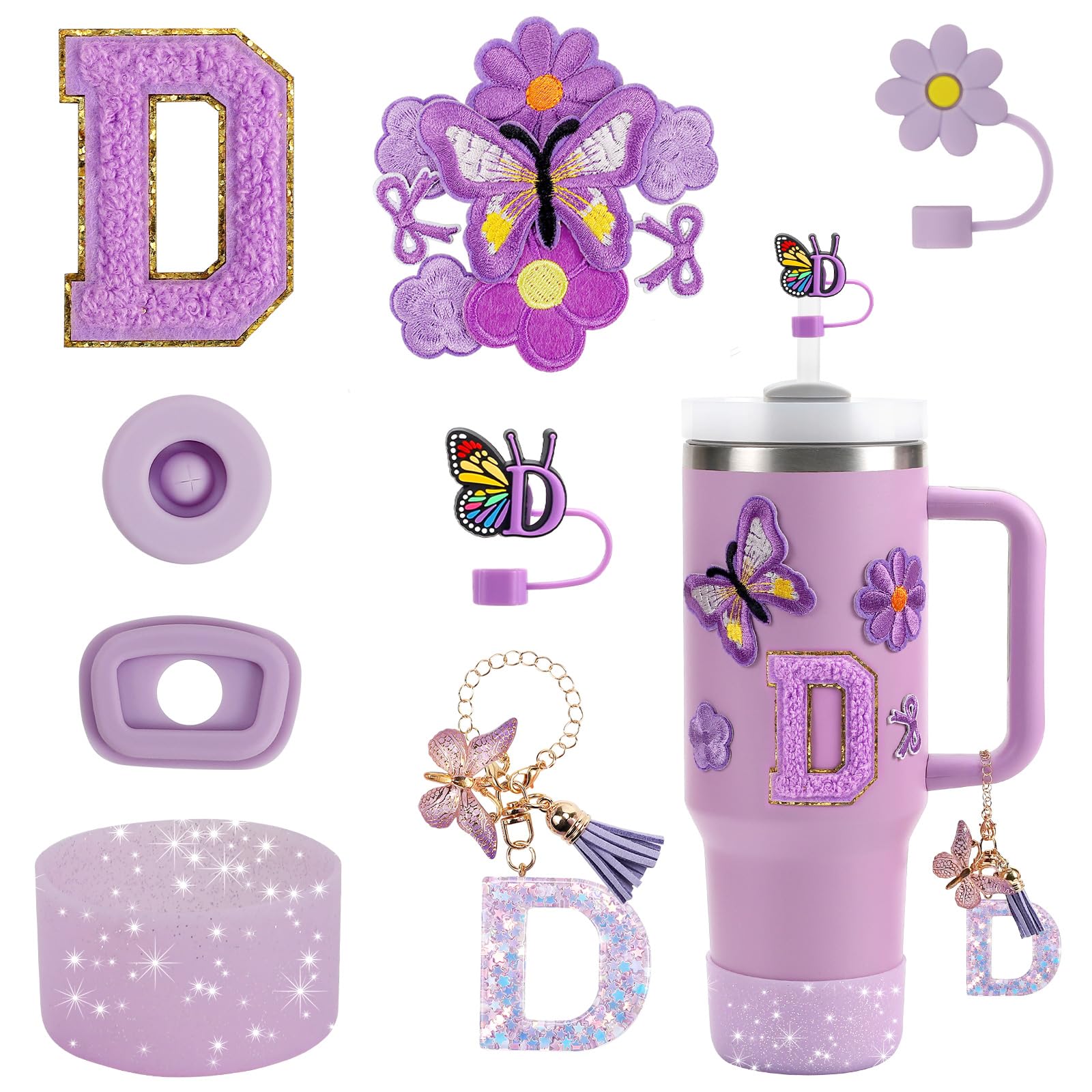 3tyto 15PCS Cup Accessories Set for Stanley Cup 30oz 40oz Tumbler with Handle, Including Silicone Straw Cover and Boot, Spill Proof Stopper, Stanley