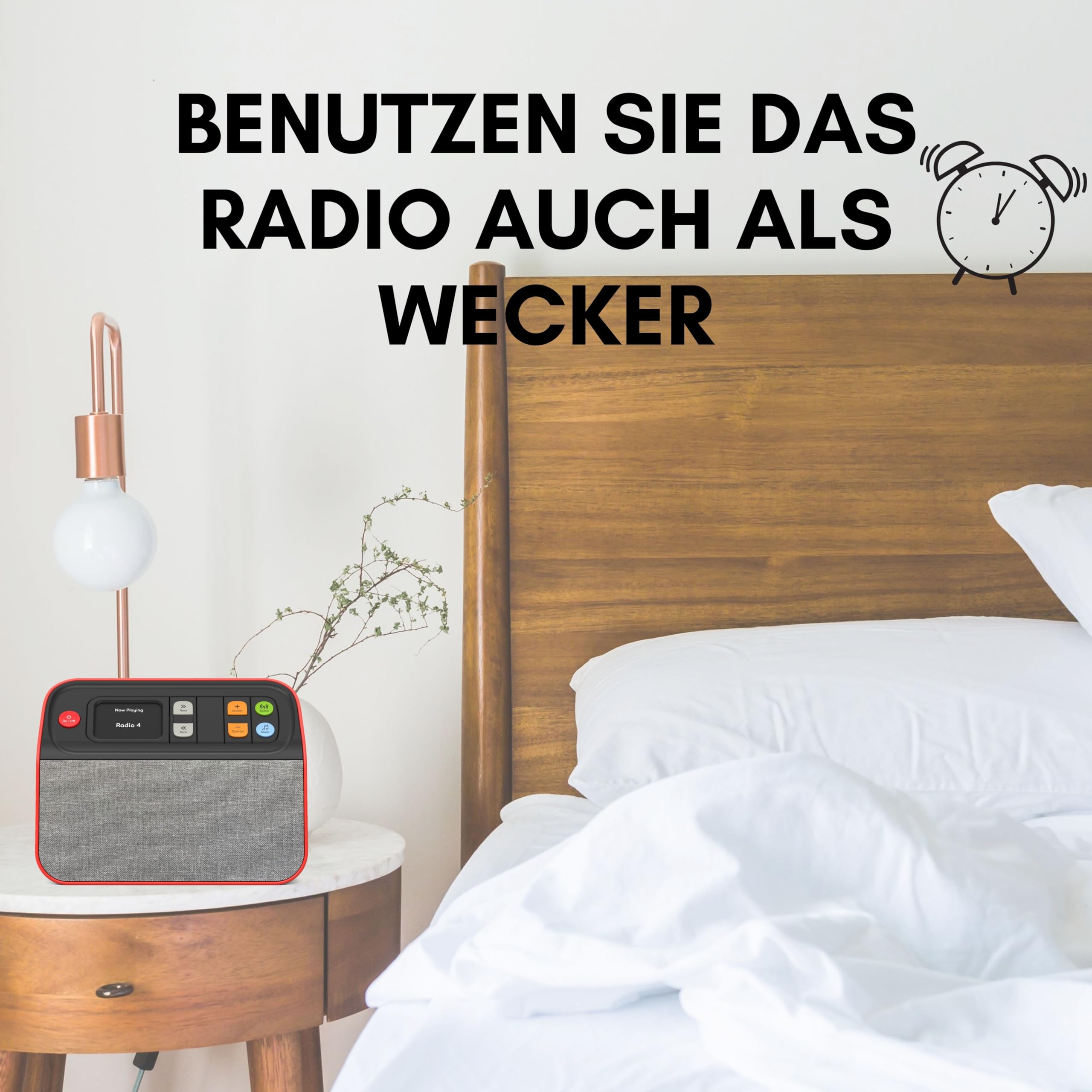 Unvergesslicher Digital-Radio DAB/DAB+ FM und Musik-Player, der sich an alle Altersgruppen und Fähigkeiten anpasst.