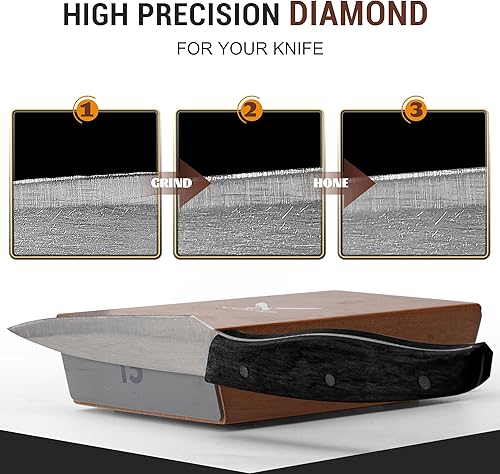Miniatura 5 de YOHO Kit de afilador de cuchillos con rodamiento, afiladores de cuchillos mejorados, kit de afilado de cuchillos de diamante, herramienta de