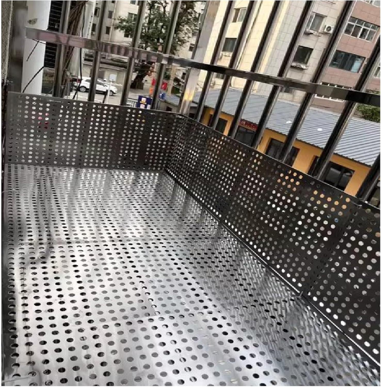 Generisch Lochblech aus Edelstahl 304, 0,8 mm Dicke Metallplatte, Robustes Drahtgitter (45 x 100 cm) für Industrie, Heimwerker und Haushalt – korrosionsbeständig, vielseitiges Design