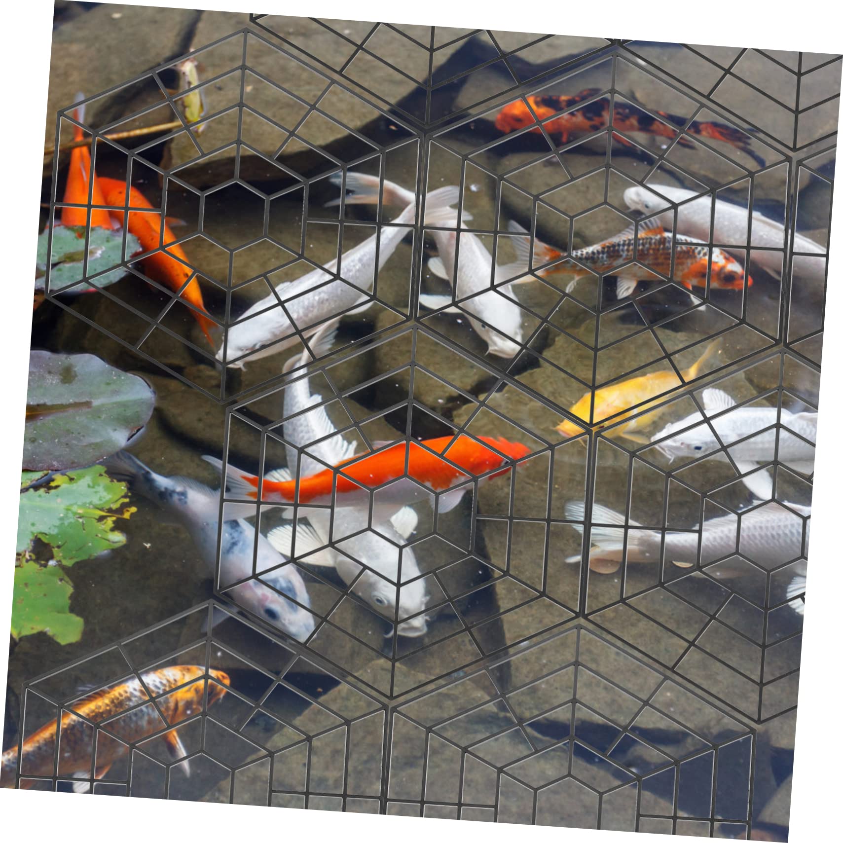 10piezas Protección para Peces De Ángulos Malla De Estanque Profesional De Peces De Plástico para Jardín Y Tienda