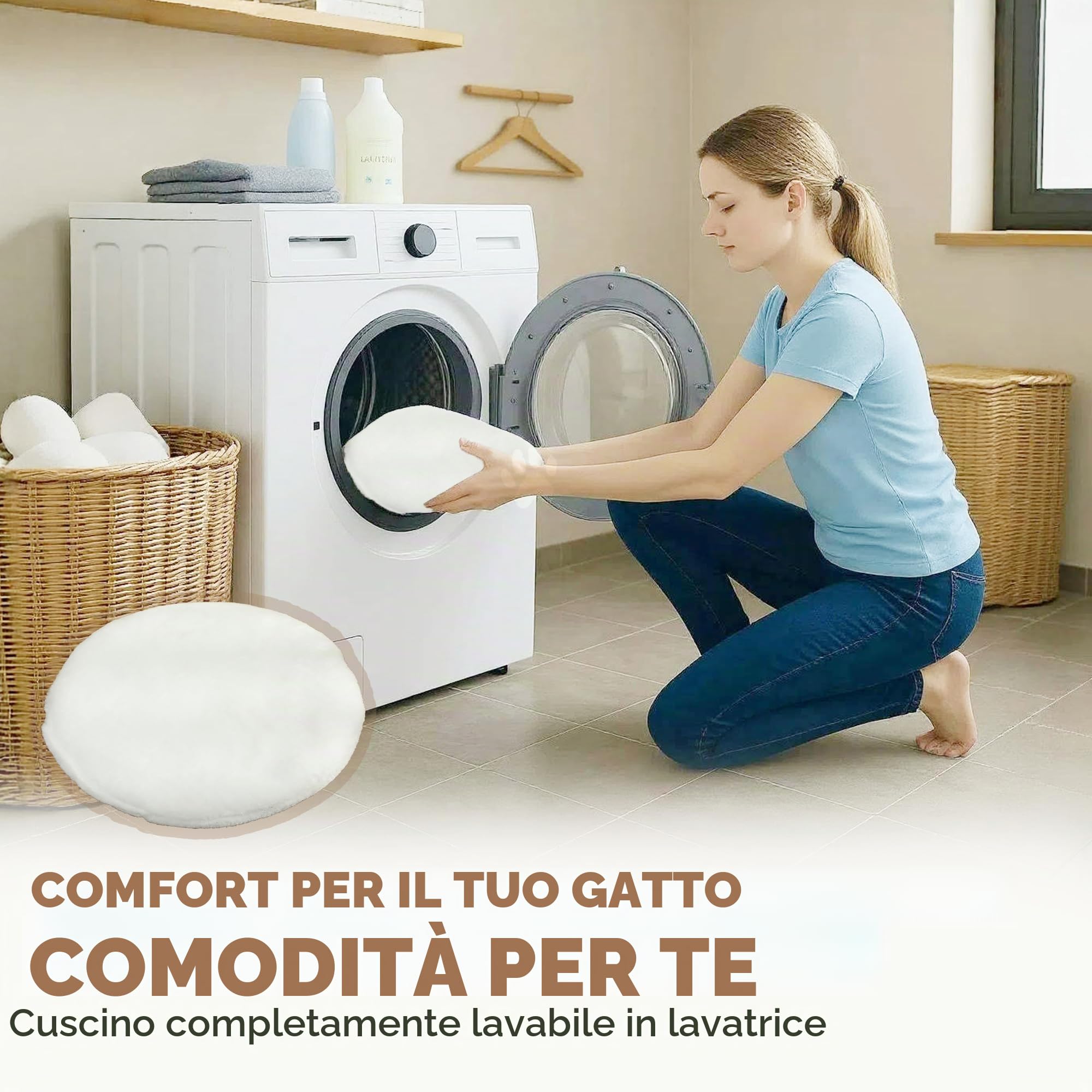 PawHut Albero per gatti altezza 102 cm, torre di gioco per gatti con tiragraffi, piattaforma, letto, cuccia, morbido cuscino lavabile, tessuto felpato, multilivello, bianco