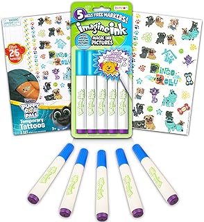 Imagine Ink Markers Only Replacement Bundle - 5 Pc Imagine Ink Markers Refill Separates Set for Imagine Ink Coloring Books for Kids with Stickers