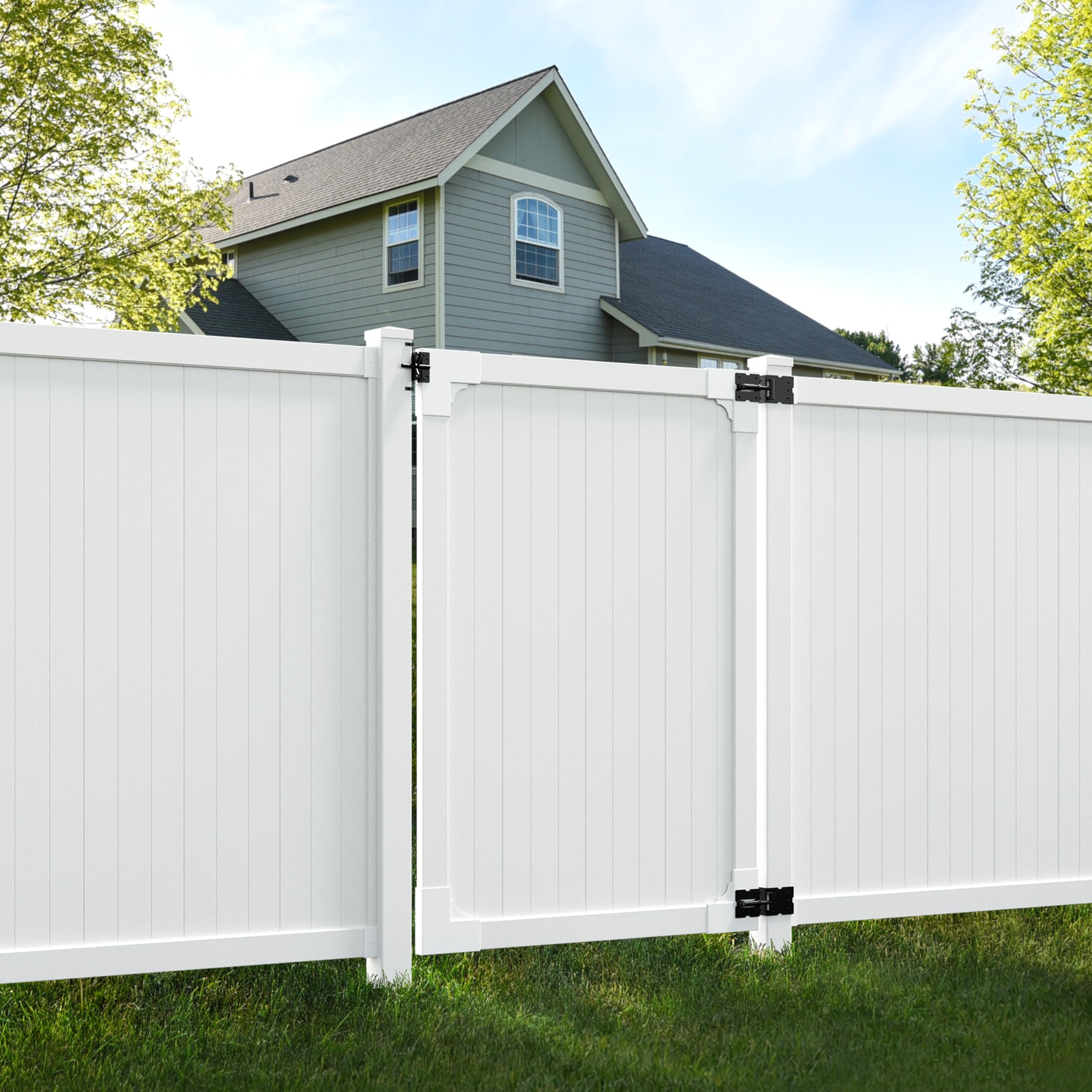 Amazon.com : 6ft H x 4ft W (1 Gate) No Dig WamBam Privacy Gate Kit