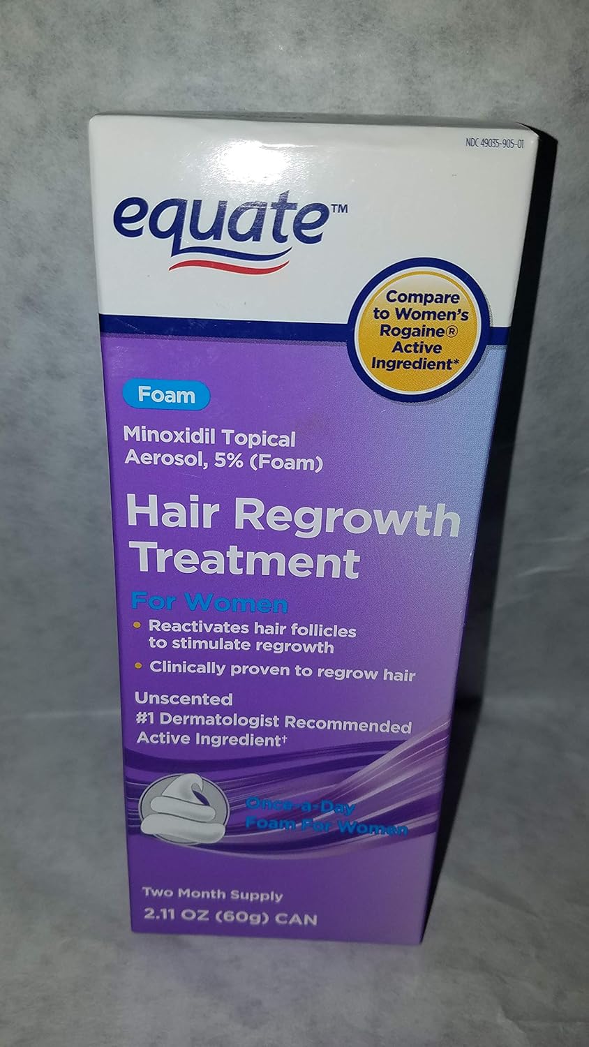 Equate Hair Regrowth Treatment Women 2.11 OZ, Two Month